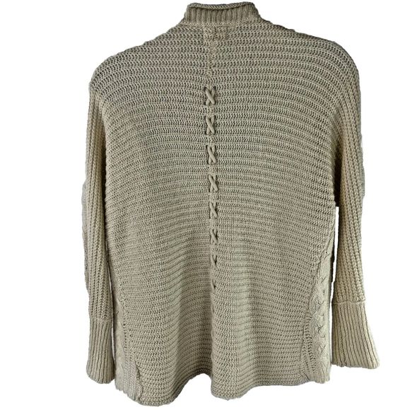 Hippie Rose Womens M Cream Open-Front Cardigan Cable Classic‎ Boho Preppy Solid - Picture 4 of 10